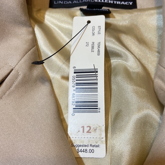 NWT Linda Allard Ellen Tracy khaki blazer jacket - Picture 4 of 9